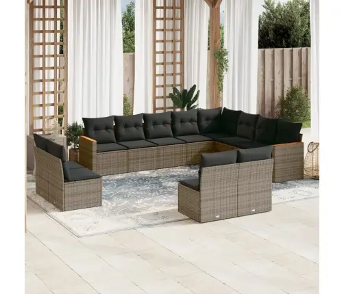 12-Osaline Aiadiivani Komplekt Patjadega, Hall, Polürotang