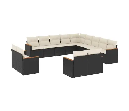 13-Daļīgs Dārza Dīvāna Komplekts Ar Matračiem, Pe Rotangpalma Vidaxl