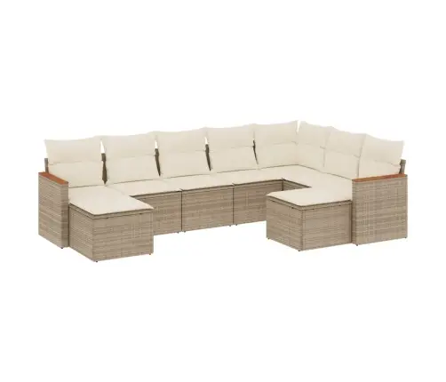 9-Osaline Aiadiivani Komplekt Patjadega, Beež, Polürotang