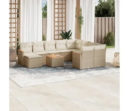 11-Osaline Aiadiivani Komplekt Patjadega, Beež, Polürotang