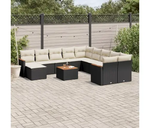 12-Osaline Aiadiivani Komplekt Patjadega, Must, Polürotang