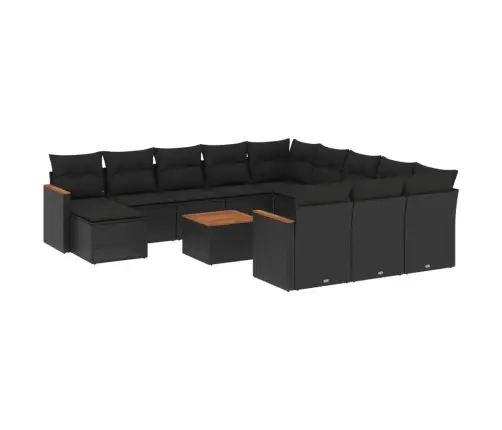 13-Daļīgs Dārza Dīvāna Komplekts Ar Matračiem, Pe Rotangpalma Vidaxl