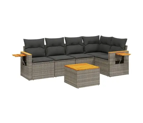 6-Osaline Aiadiivani Komplekt Patjadega, Hall, Polürotang