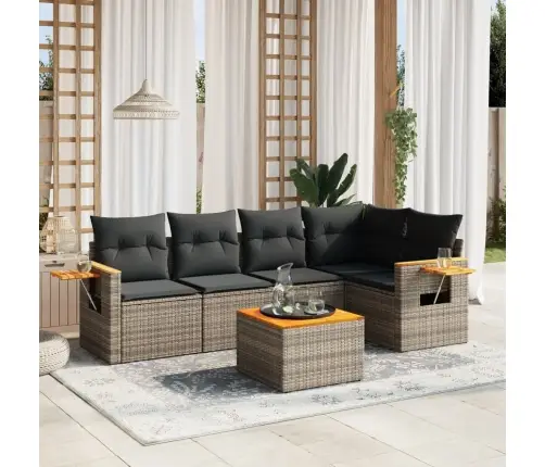 6-Osaline Aiadiivani Komplekt Patjadega, Hall, Polürotang