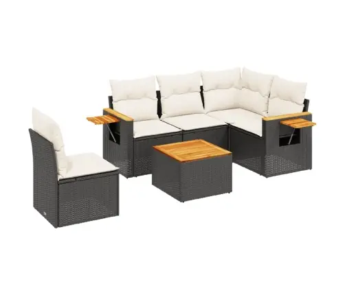 6-Osaline Aiadiivani Komplekt Patjadega, Must, Polürotang