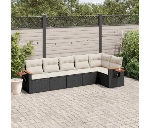 6-Osaline Aiadiivani Komplekt Patjadega, Must, Polürotang