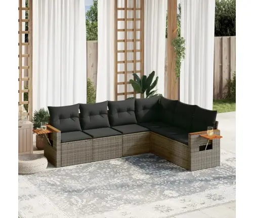 6-Osaline Aiadiivani Komplekt Patjadega, Hall, Polürotang