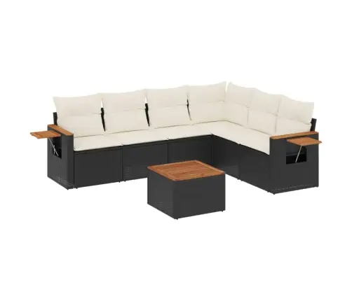 7-Osaline Aiadiivani Komplekt Patjadega, Must, Polürotang