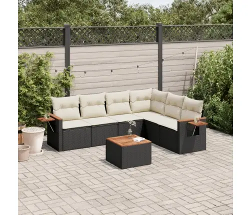 7-Osaline Aiadiivani Komplekt Patjadega, Must, Polürotang