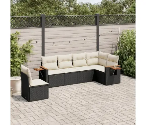 6-Osaline Aiadiivani Komplekt Patjadega, Must, Polürotang