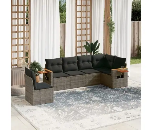 6-Osaline Aiadiivani Komplekt Patjadega, Hall, Polürotang