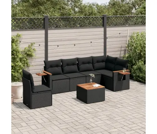 7-Osaline Aiadiivani Komplekt Patjadega, Must, Polürotang