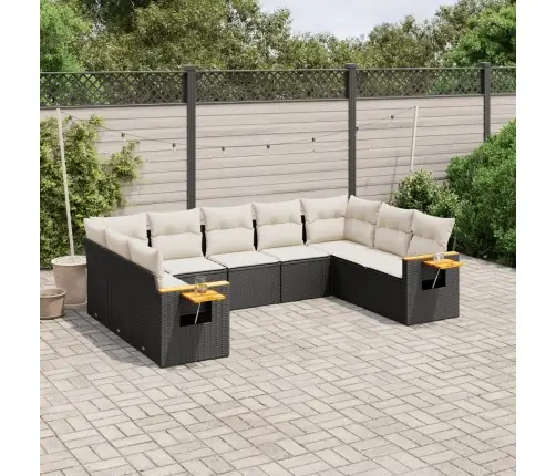 9-Osaline Aiadiivani Komplekt Patjadega, Must, Polürotang