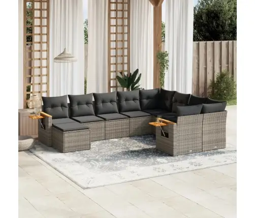 10-Osaline Aiadiivani Komplekt Patjadega, Hall, Polürotang