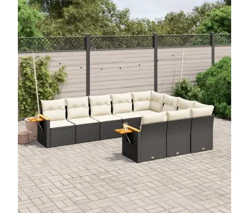 10-Osaline Aiadiivani Komplekt Patjadega, Must, Polürotang