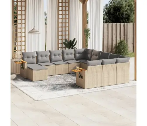 11-Osaline Aiadiivani Komplekt Patjadega, Beež, Polürotang