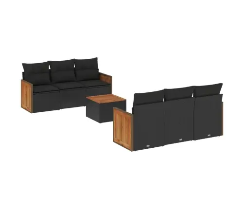 7-Osaline Aiadiivani Komplekt Patjadega, Must, Polürotang