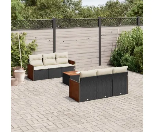 7-Osaline Aiadiivani Komplekt Patjadega, Must, Polürotang