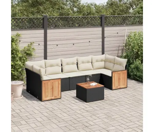 8-Osaline Aiadiivani Komplekt Patjadega, Must, Polürotang