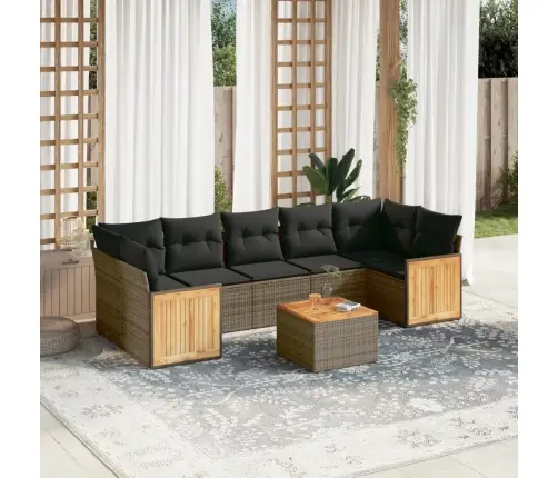 8-Osaline Aiadiivani Komplekt Patjadega, Hall, Polürotang