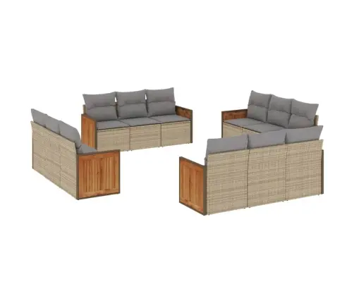 12-Osaline Aiadiivani Komplekt Patjadega, Beež, Polürotang