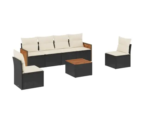 7-Osaline Aiadiivani Komplekt Patjadega, Must, Polürotang