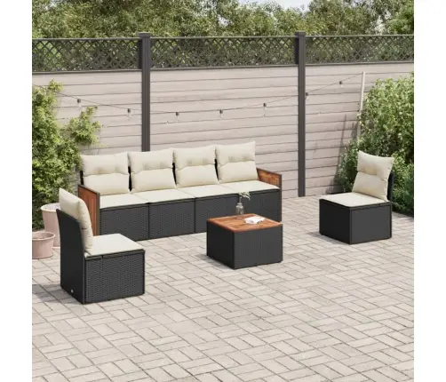 7-Osaline Aiadiivani Komplekt Patjadega, Must, Polürotang