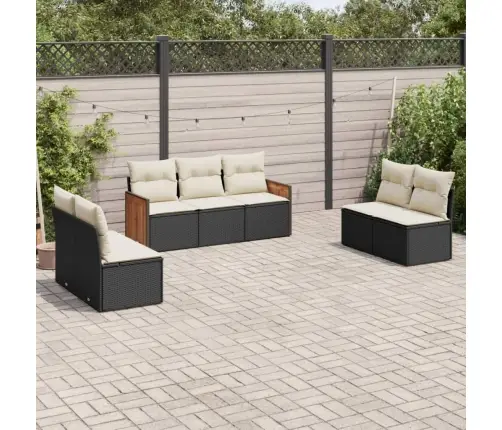 7-Osaline Aiadiivani Komplekt Patjadega, Must, Polürotang