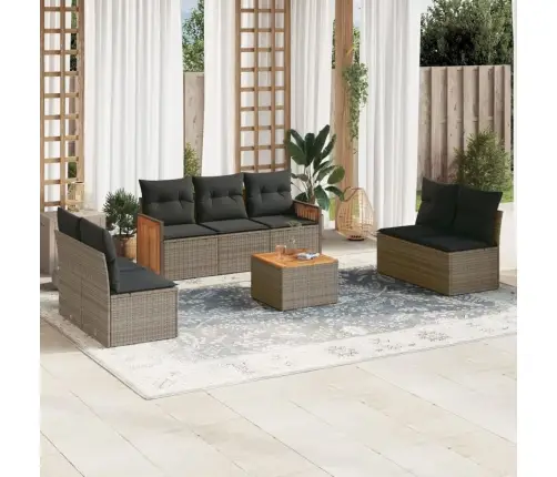 8-Osaline Aiadiivani Komplekt Patjadega, Hall, Polürotang