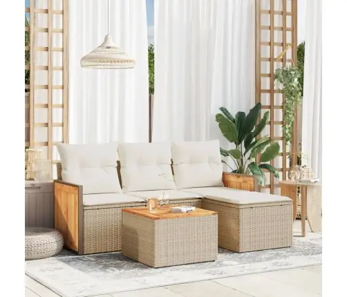 5-Osaline Aiadiivani Komplekt Patjadega, Beež, Polürotang