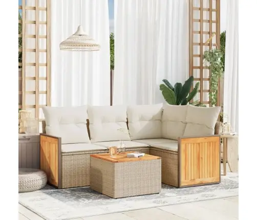 5-Osaline Aiadiivani Komplekt Patjadega, Beež, Polürotang