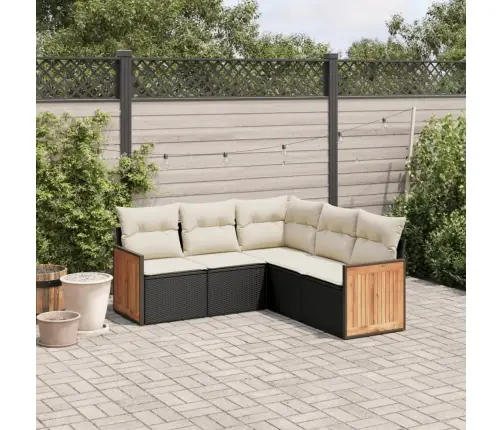 5-Daļīgs Dārza Dīvāna Komplekts Ar Matračiem, Pe Rotangpalma Vidaxl 5-Daļīgs Dārza Dīvāna Komplekts Ar Matračiem, Pe Rotangpalma Vidaxl