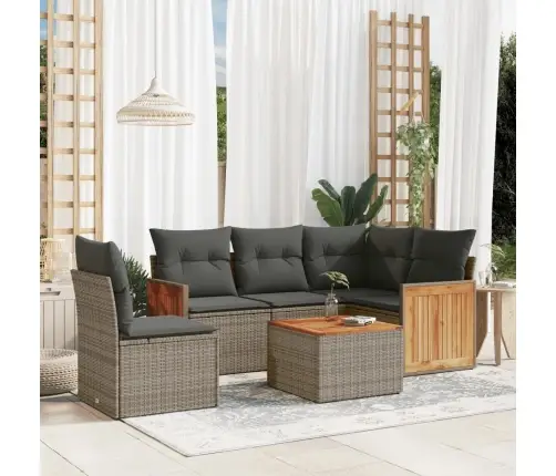 6-Osaline Aiadiivani Komplekt Patjadega, Hall, Polürotang