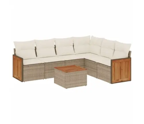 7-Osaline Aiadiivani Komplekt Patjadega, Beež, Polürotang