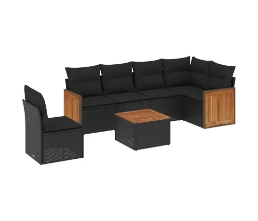 7-Osaline Aiadiivani Komplekt Patjadega, Must, Polürotang