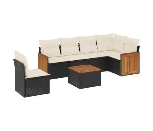 7-Osaline Aiadiivani Komplekt Patjadega, Must, Polürotang