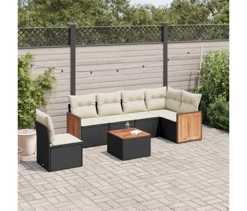 7-Osaline Aiadiivani Komplekt Patjadega, Must, Polürotang