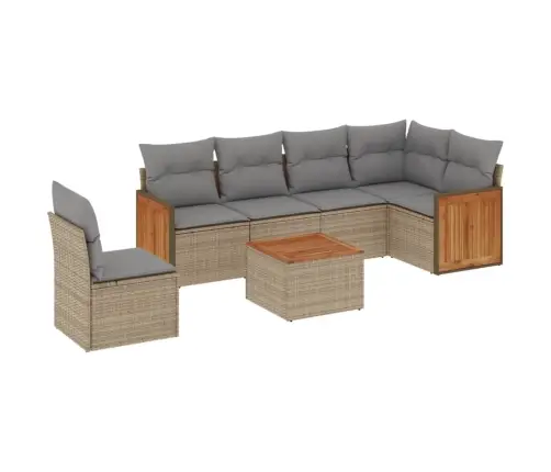 7-Osaline Aiadiivani Komplekt Patjadega, Beež, Polürotang