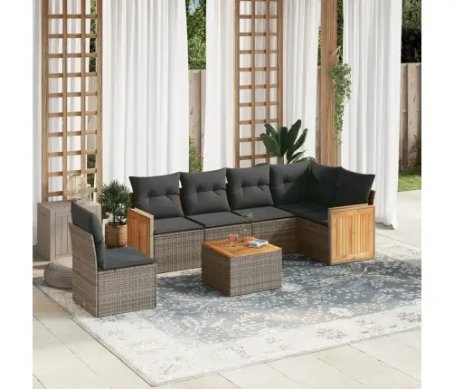 7-Osaline Aiadiivani Komplekt Patjadega, Hall, Polürotang