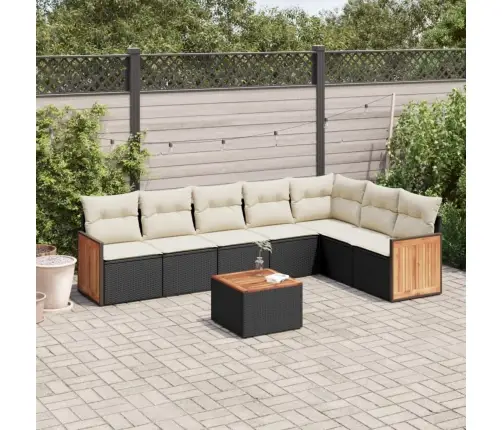 8-Osaline Aiadiivani Komplekt Patjadega, Must, Polürotang