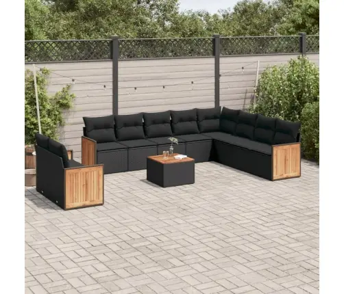 11-Osaline Aiadiivani Komplekt Patjadega, Must, Polürotang