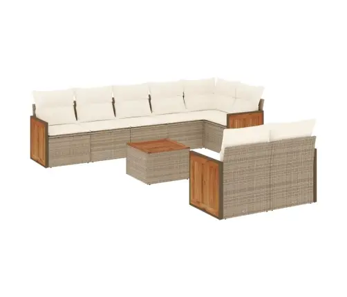 9-Osaline Aiadiivani Komplekt Patjadega, Beež, Polürotang