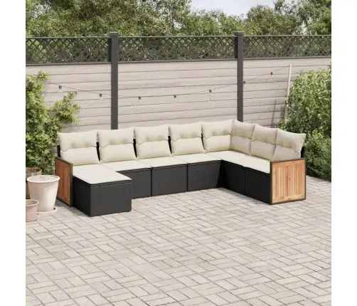 8-Osaline Aiadiivani Komplekt Patjadega, Must, Polürotang