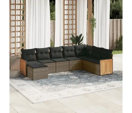 8-Osaline Aiadiivani Komplekt Patjadega, Hall, Polürotang