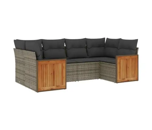 6-Osaline Aiadiivani Komplekt Patjadega, Hall, Polürotang