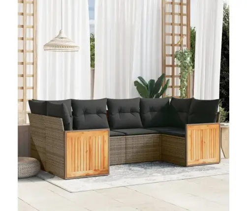 6-Osaline Aiadiivani Komplekt Patjadega, Hall, Polürotang