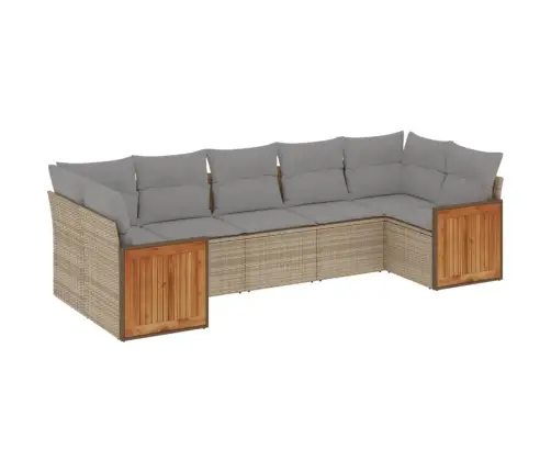 7-Osaline Aiadiivani Komplekt Patjadega, Beež, Polürotang