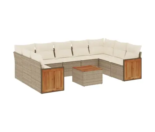 10-Osaline Aiadiivani Komplekt Patjadega, Beež, Polürotang