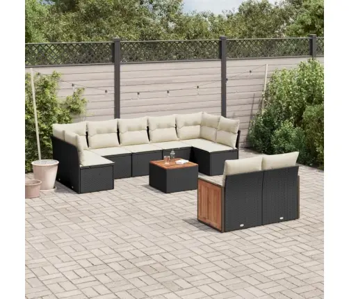 10-Osaline Aiadiivani Komplekt Patjadega, Must, Polürotang