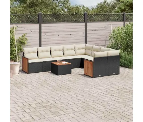 10-Osaline Aiadiivani Komplekt Patjadega, Must, Polürotang